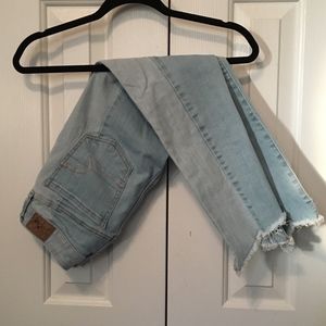 American Eagle High Waisted Two-Tone Jeans